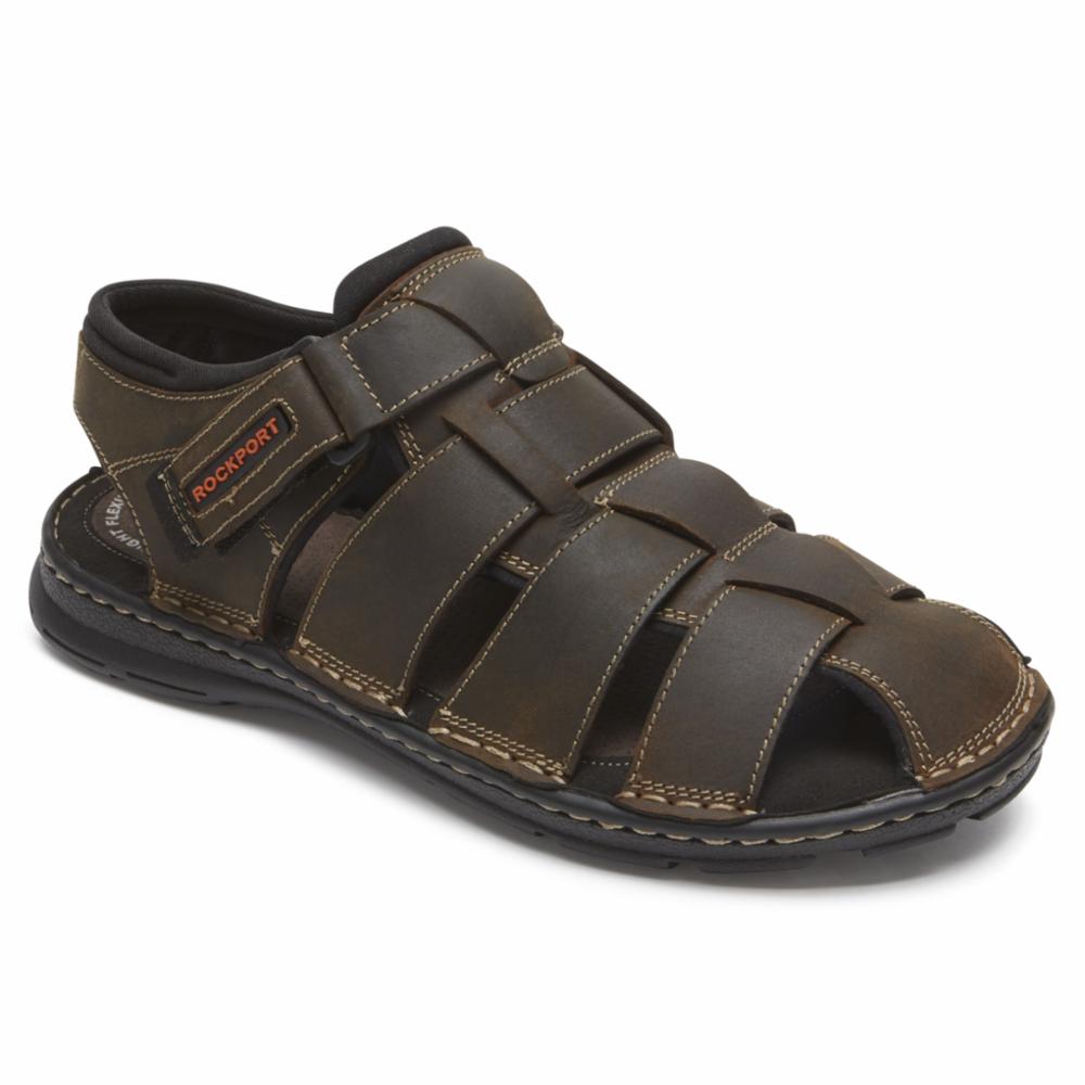 Leather Brown Fishermans Hiking Outdoor Sandals Mens Size 12 Men Summer Sandals Leisure Sports Fashion Hiking Athletic  main image 2