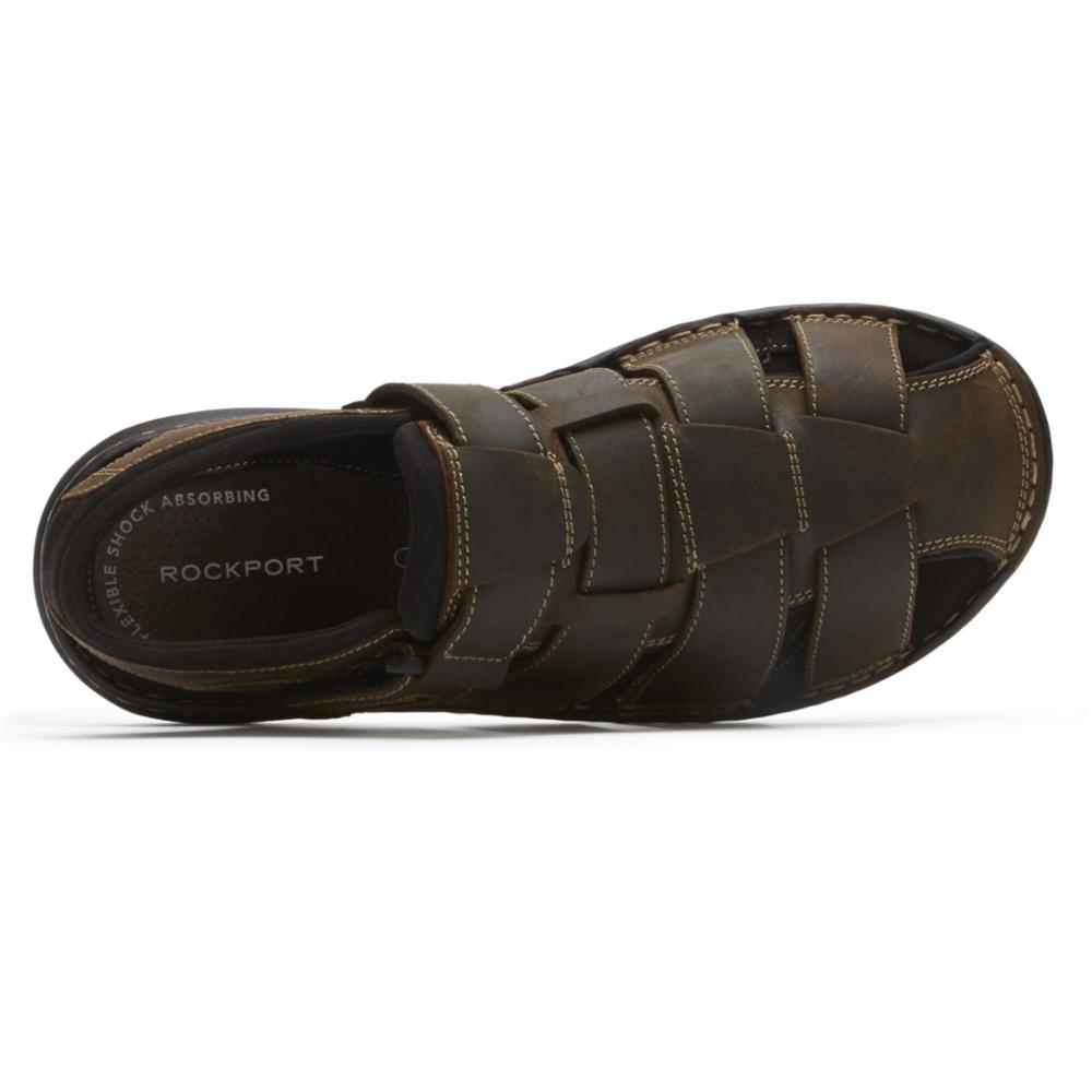 Rockport Men DARWYN FISHERMEN BROWN II/LEATHER – Rockport Canada display picture 3