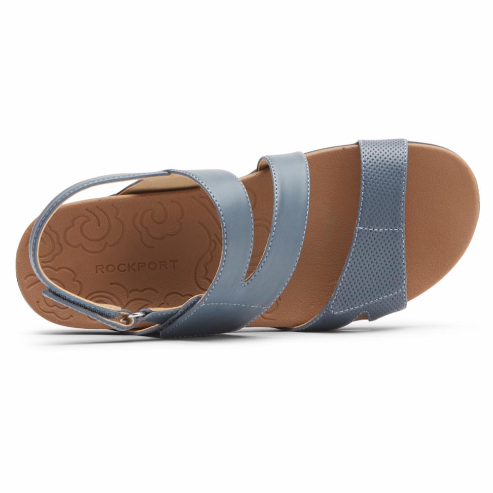 Rockport Women RIDGE RIDGE ASYM VELCRO BLUE