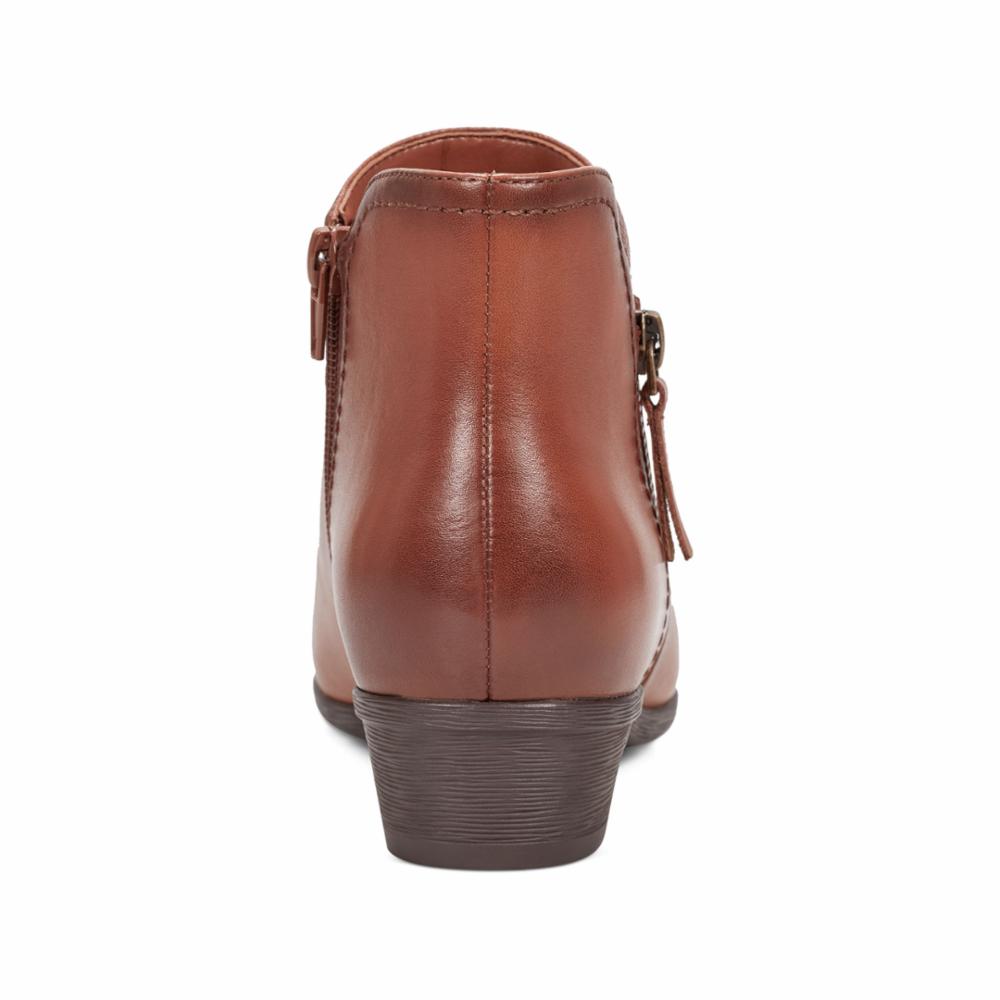 Rockport Women CARLY CARLY BOOTIE TAN/COGNAC/MEMPHIS LEA/LIZ PU