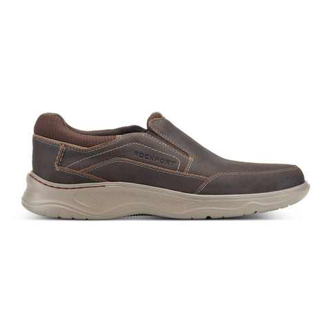 ROCKPORT MEN COLLEN SLIP ON BURNT UMBER/JAVA/JAVA/JAVA/SHI