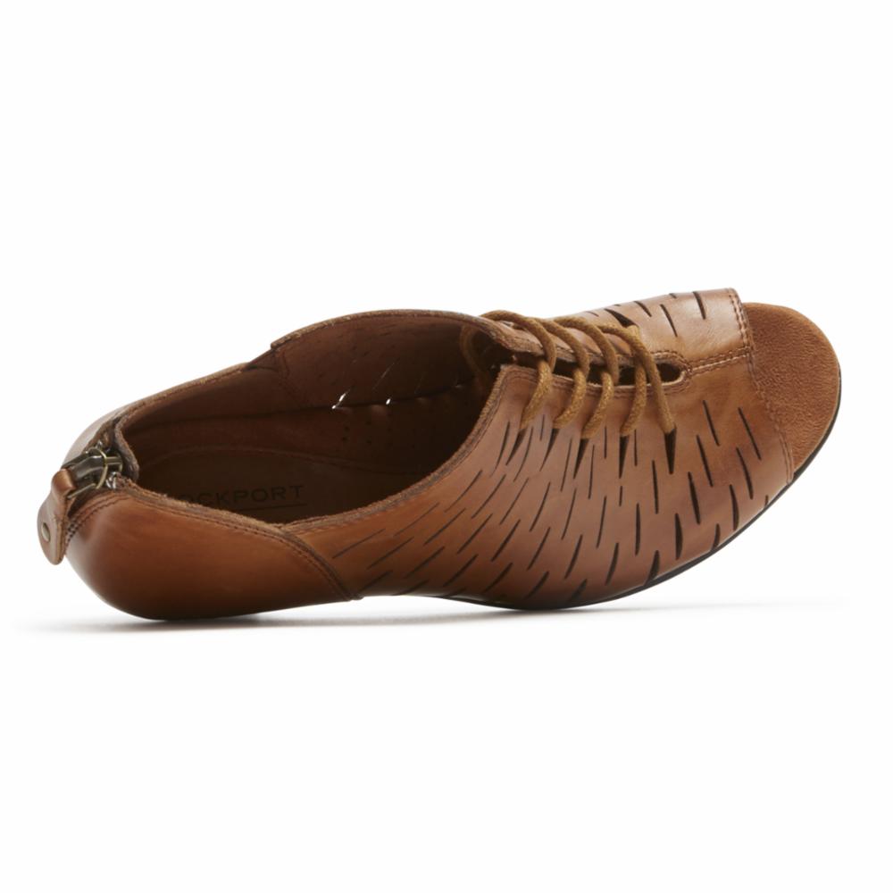 Rockport Women  PERF LACE TAN/LEATHER