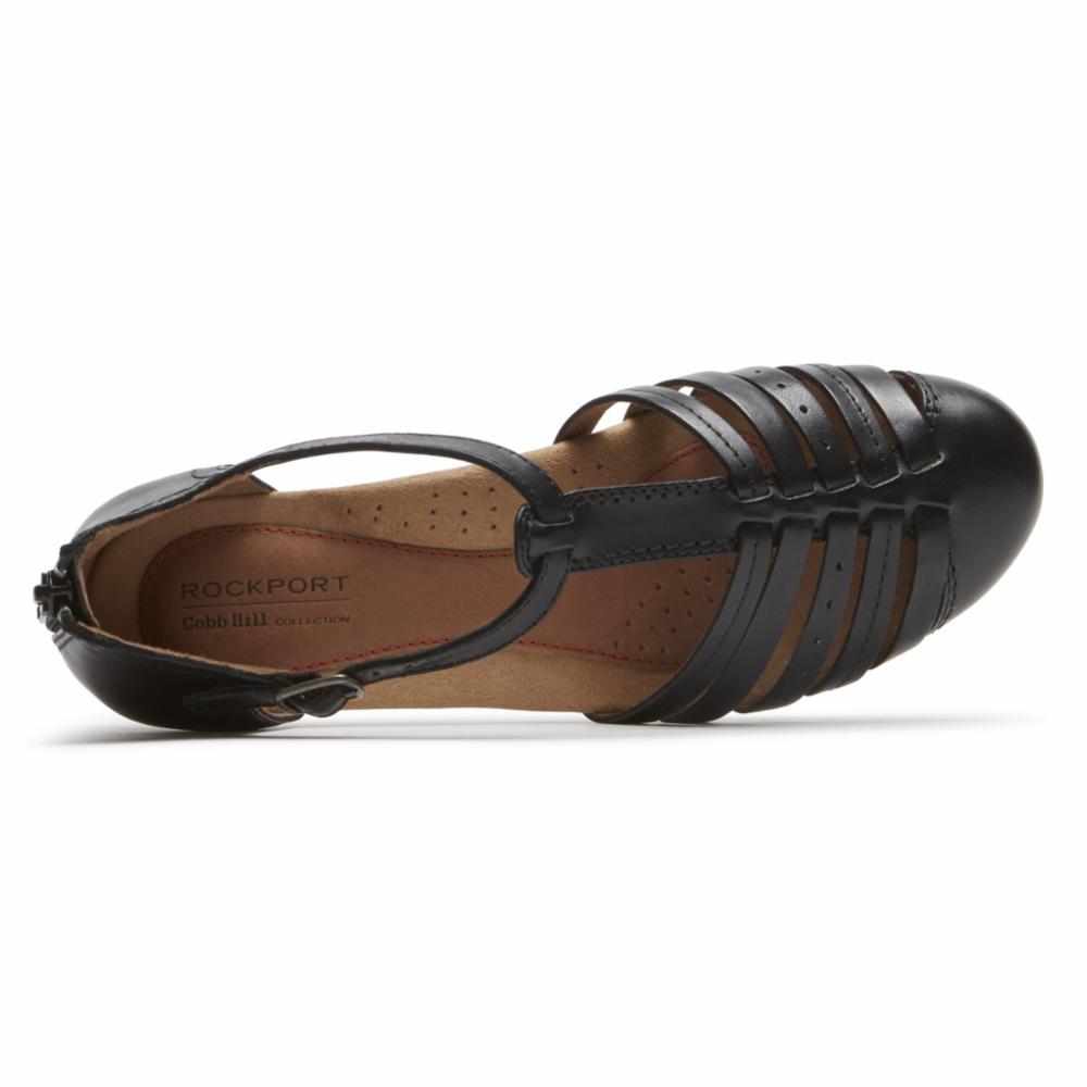 Cobb Hill GALWAY STRAPPY T BLACK/LEATHER