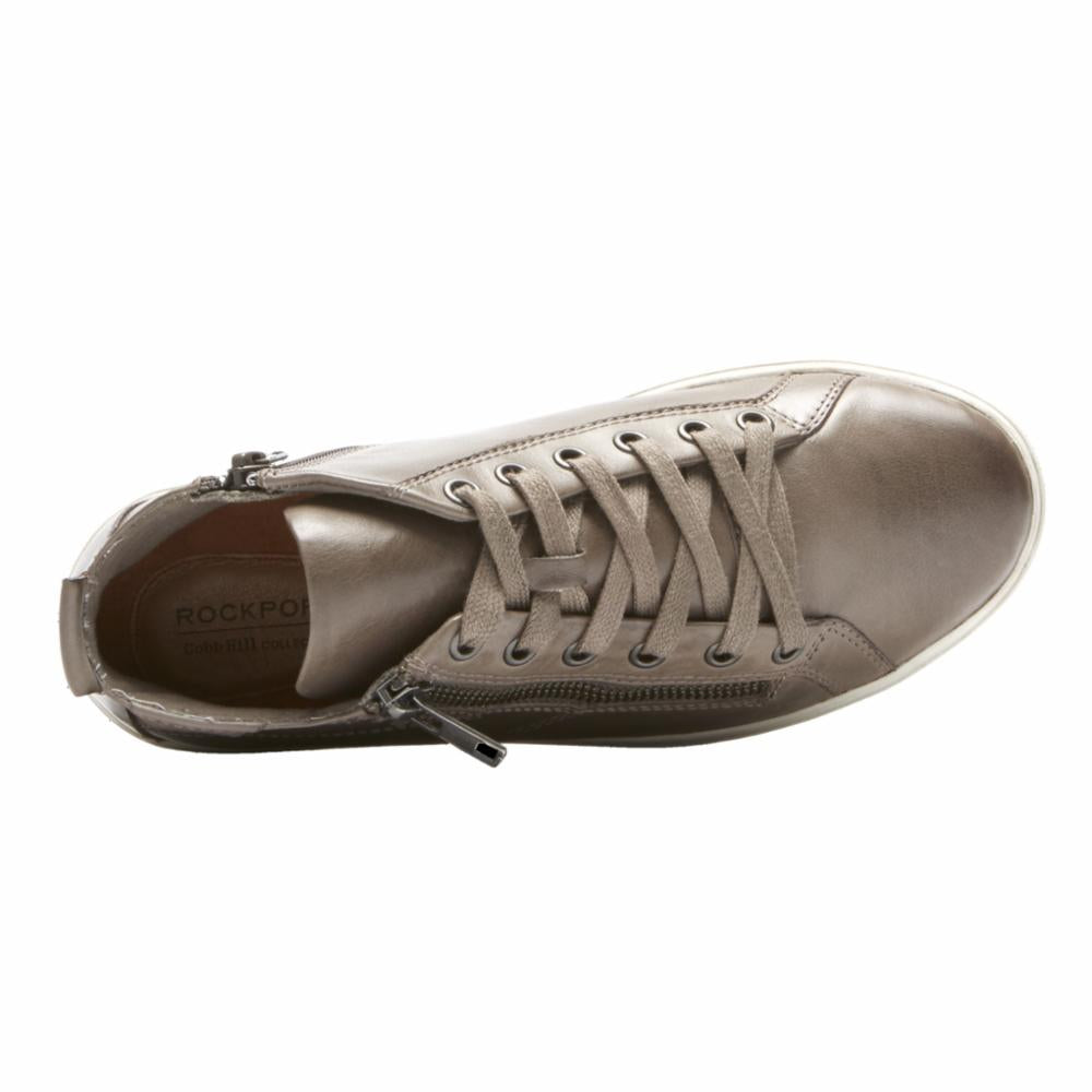 Cobb Hill WILLA HIGH TOP GREY/LEATHER