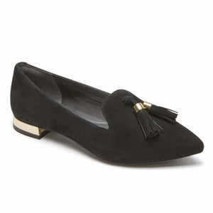 Rockport Women TOTAL MOTION ZULY LUXE LOAFER BLACK/SUEDE