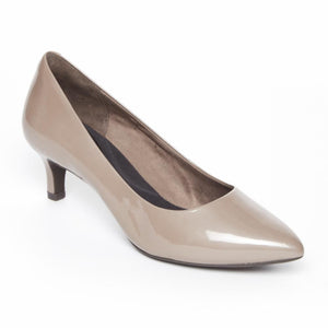 Rockport Women TOTAL MOTION KALILA PUMP TAUPE GREY/PEARL PATENT