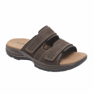 Dunham NEWPORT SLIDE DARK BROWN – Rockport Canada