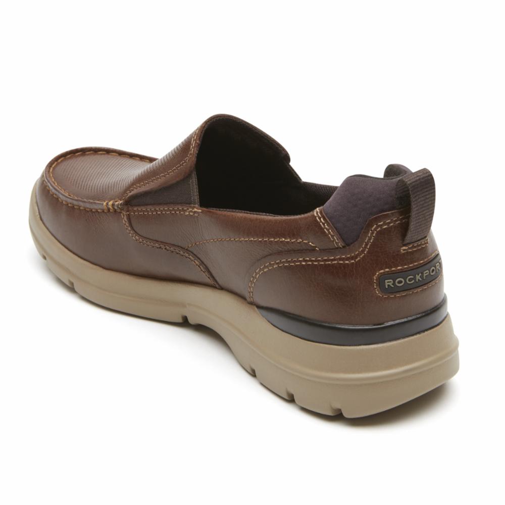 Rockport Men CITY EDGE SLIP ON BOSTON/TAN LEATHER â Rockport Canada