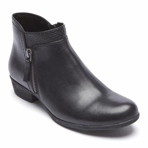Rockport Women CARLY BOOTIE BLACK/LEATHER