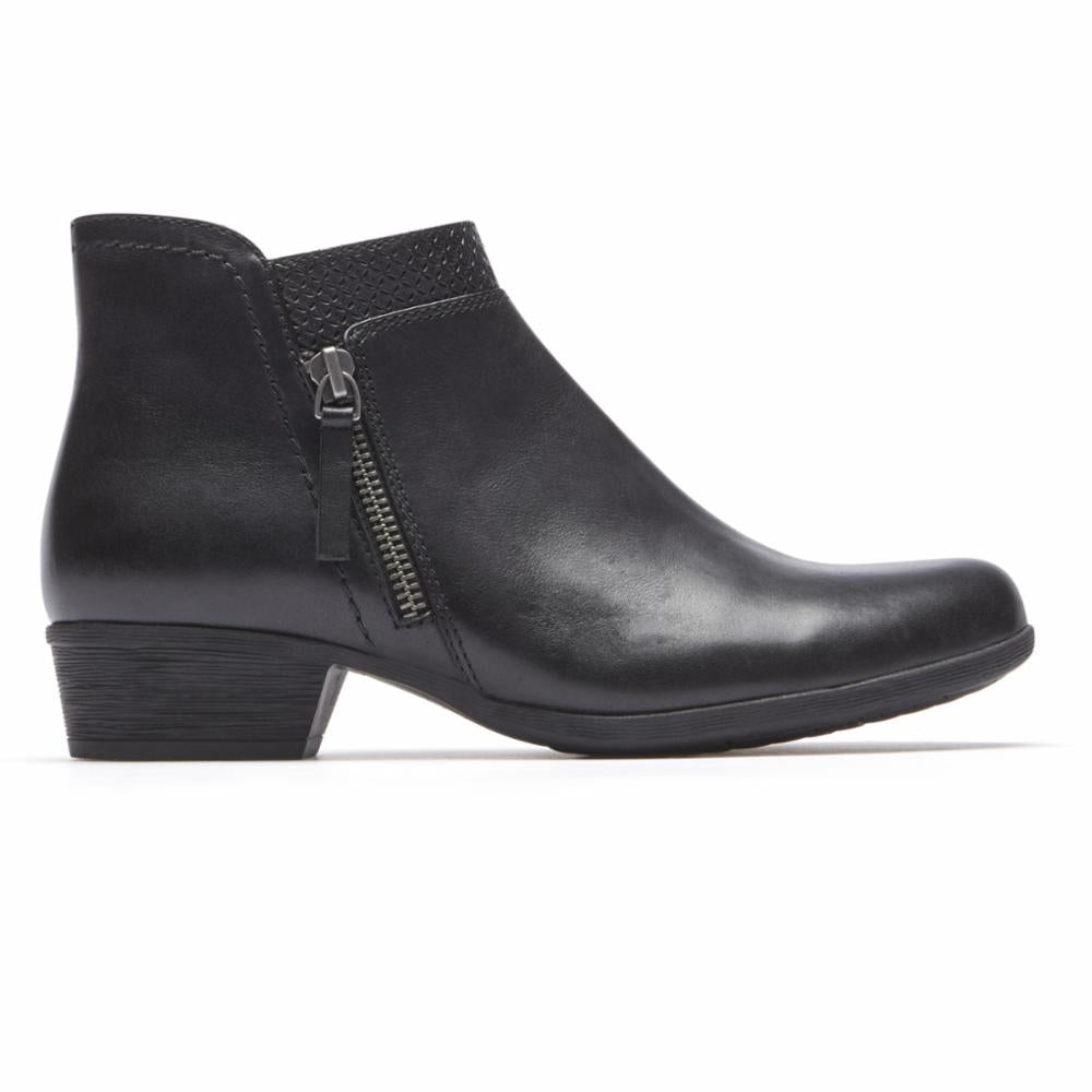 Rockport Women CARLY BOOTIE BLACK/LEATHER