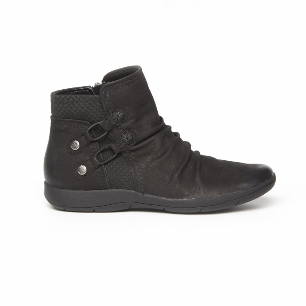 Rockport Women DAISEY BUNGIE BOOT BLACK LEATHER