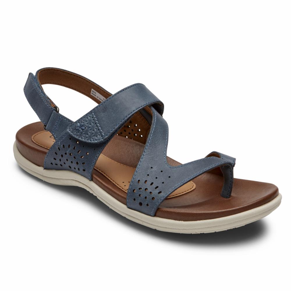 Cobb Hill RUBEY THONG SLING BLUE â Rockport Canada