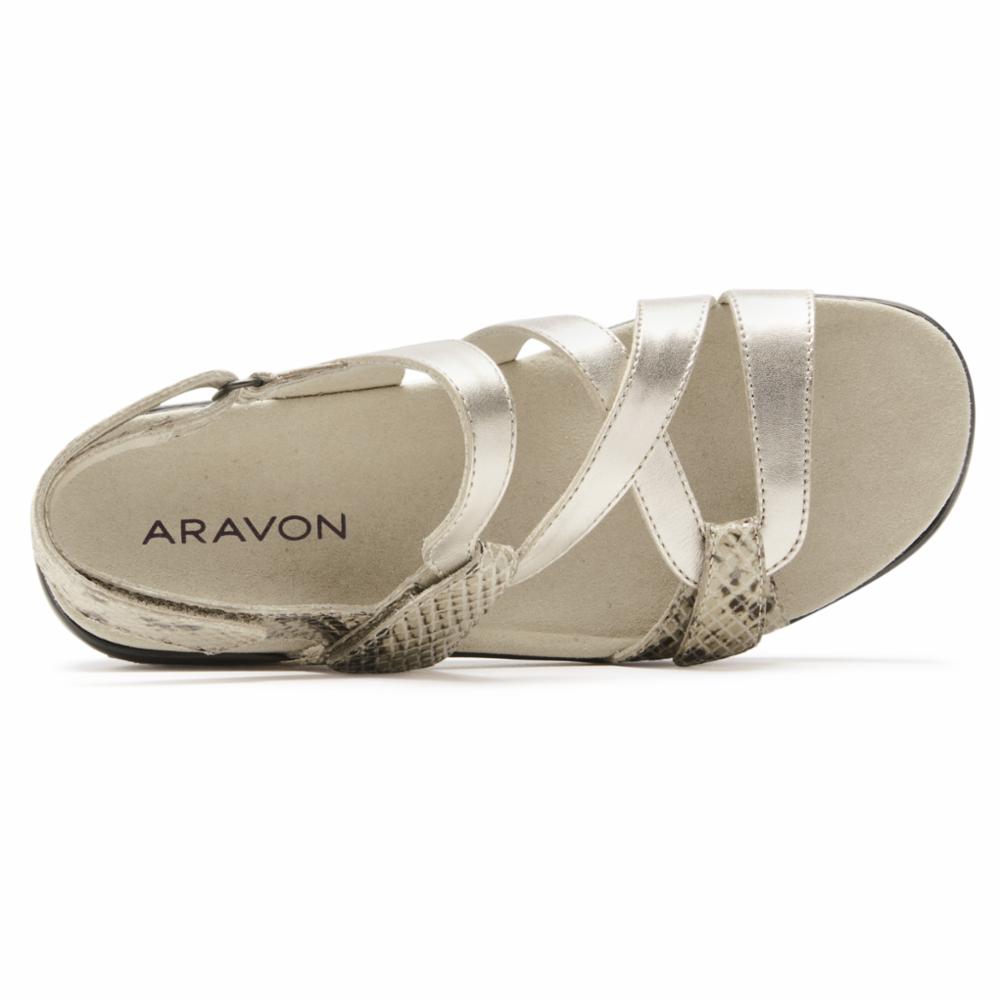 Aravon POWER COMFORT SANDALS STRAP SANDAL PLATINUM