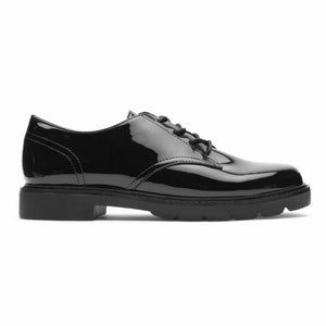 Rockport Women KACEY LACEUP BLACK PATENT SYNTHETIC
