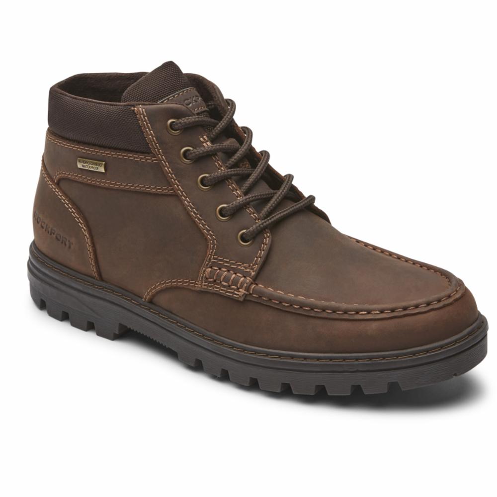 Rockport Men WEATHER READY ENG MOCBOOT DARK BROWN LEA