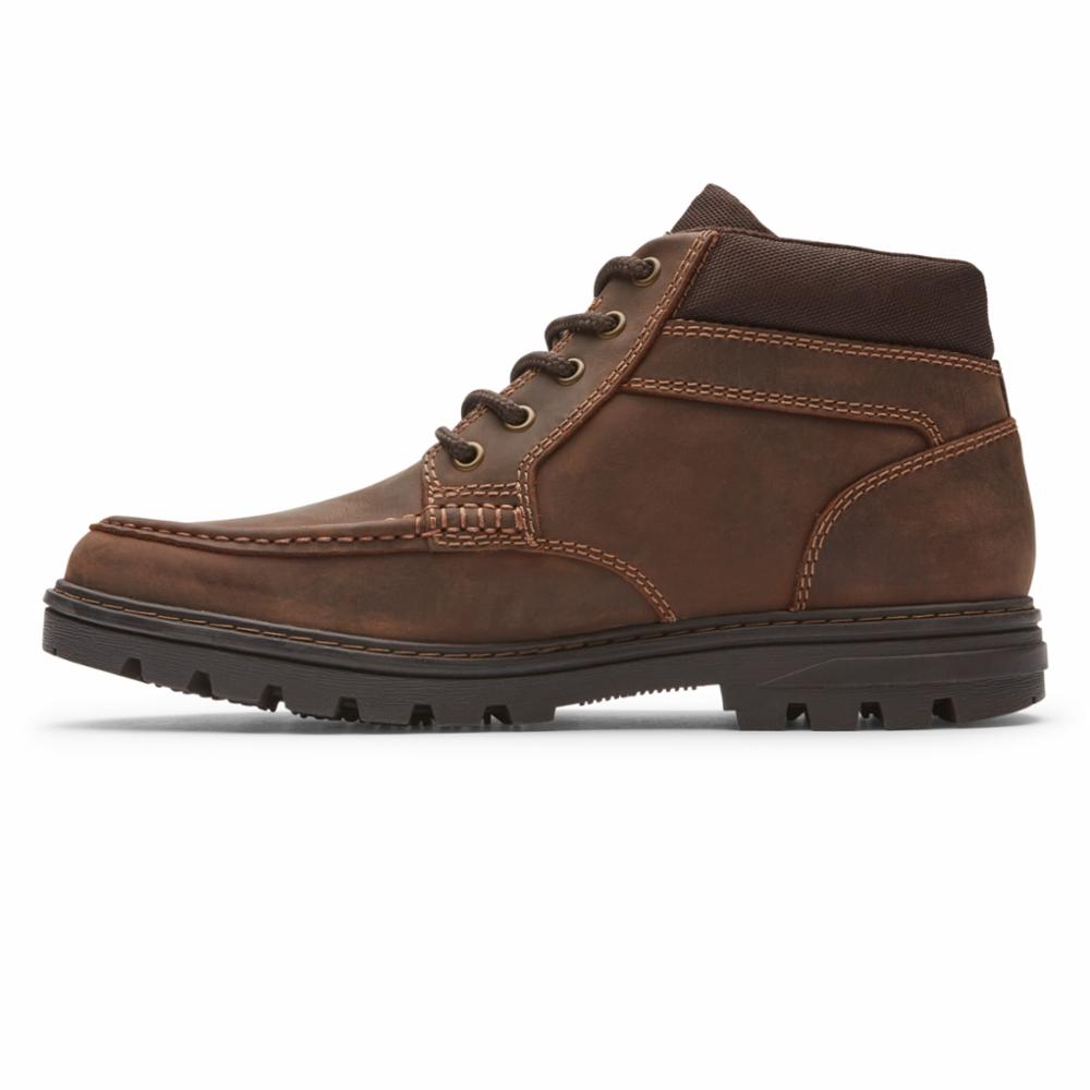 Rockport Men WEATHER READY ENG MOCBOOT DARK BROWN LEA