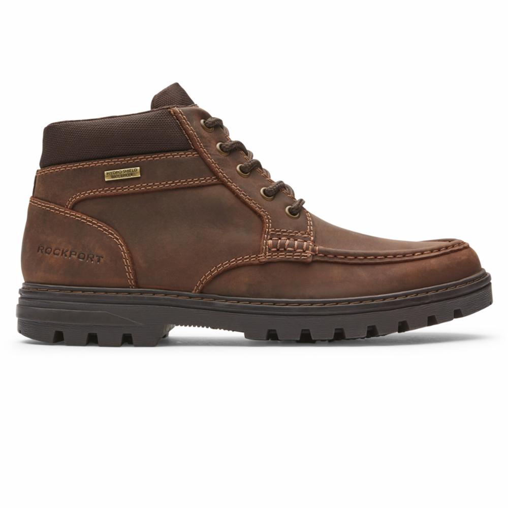 Rockport Men WEATHER READY ENG MOCBOOT DARK BROWN LEA – Rockport Canada