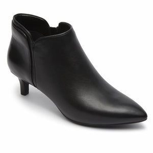 Rockport Women TOTAL MOTION KALILA PIPING BOOTIE BLACK/LEATHER